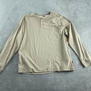 Bass Outdoor Hiker Henley Long Sleeve Shirt XL Trench Coat Color NWT 4600